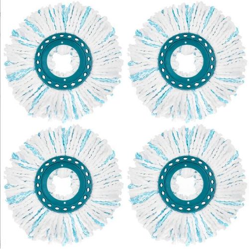 Systme  4 Fibres Balai pour Leifheit Serpillire Franges de Remplacement, pour Tous Types de Sols, serpillre pouvant absorber efficacement l'eau