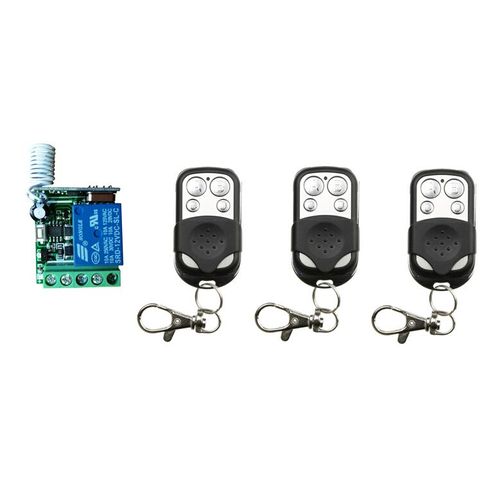 Systme de commutateur de mini tlcommande sans fil DC 12 v, 1 rcepteur + 3 transmetteurs peuvent retarder 20 secondes