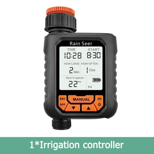Systme De Contrleur Automatique De Minuterie D'eau tanche Ip65,Grand cran Lcd,Voyant De Pluie,D'argile De Jardin Domestique,Minuterie De Pluie - Type Lcd Controller 1 #A
