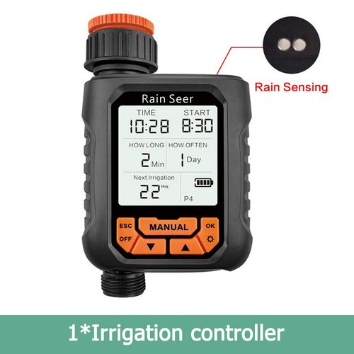 Systme De Contrleur Automatique De Minuterie D'eau tanche Ip65,Grand cran Lcd,Voyant De Pluie,D'argile De Jardin Domestique,Minuterie De Pluie - Type Lcd Controller 2