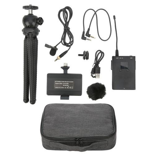 Systeme De Microphone Cravate Sans Fil Uhf 20 Canaux Pour Enregistrement
