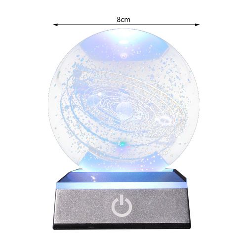 Boule De Cristal 3D 60 En Verre Gravé Au Laser - Boule De éditation Fengshui - Décoration D
