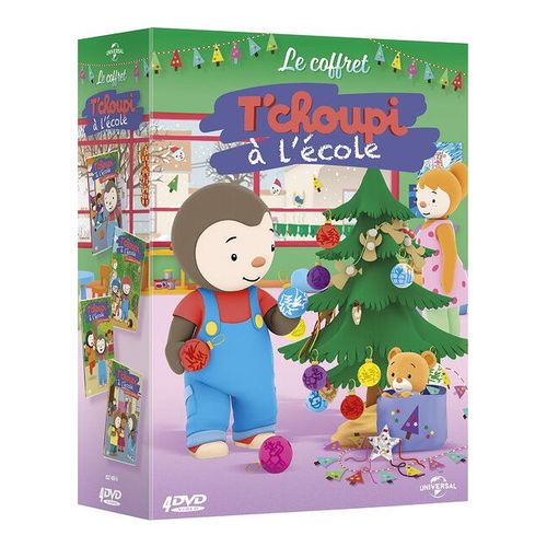 T'choupi  L'cole - Le Coffret : Les Petits Hros + Le Safari En Fort + C'est Les Vacances + C'est La Rentre - Pack de Lionel Kerjean