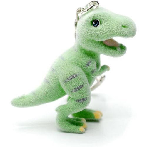 T-Rex Tyrannosaurus Rex Porte-Cls Floc Floqu  Fait Main Bijoux Fantaisie I Pendentif Porte-Cls Lanire, Vert, 50 Mm