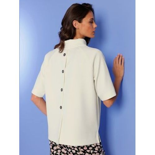 T-Shirt  Col Montant Ultra-Doux Avec Modal - Creation L Premium - Couleur Ivoire