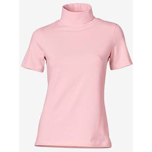 T-Shirt  Col Roul Basique Facile  Associer Avec Joli Col Roul - Linea Tesini - Rose