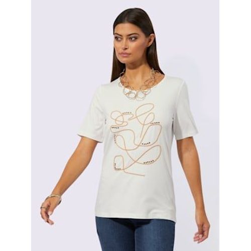 T-Shirt  Encolure Ronde Avec Viscose (Ecovero) - Creation L - cru-Chamois  Motif