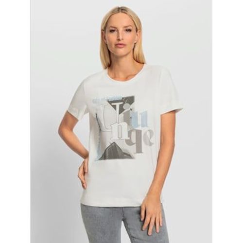 T-Shirt  Encolure Ronde Joli Imprim Devant - Rick Cardona - cru