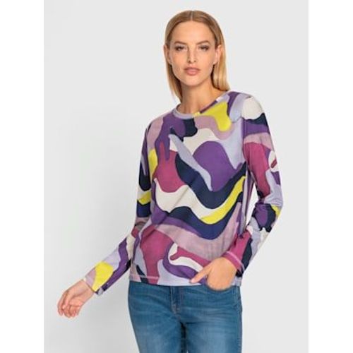 T-Shirt  Encolure Ronde Motif Color - Rick Cardona - Parme-Mauve Imprim