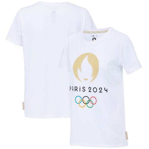 Tshirt à grand logo des Jeux Olympiques de Paris 2024 Blanc Femme