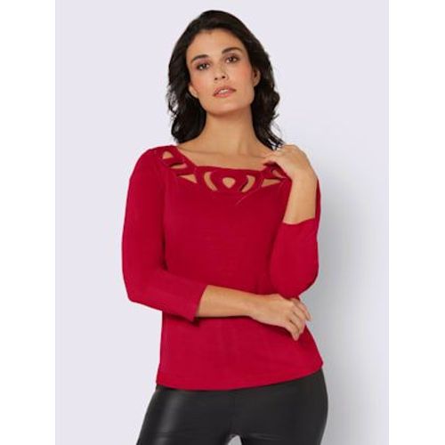 T-Shirt  Manches 3/4 Viscose - Creation L - Rouge
