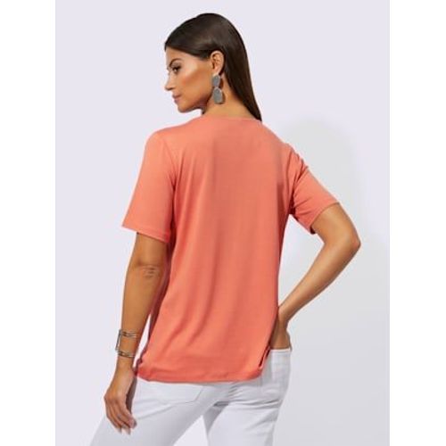 T-Shirt  Manches Courtes Avec Viscose (Ecovero) - Creation L - Papaye