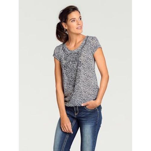 T-Shirt  Manches Courtes Qualit Dvor, Imprim Effet Ton Sur Ton - Linea Tesini - Gris