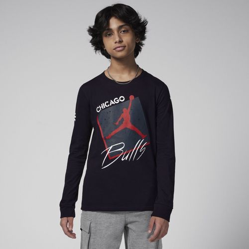 T-Shirt  Manches Longues Jordan Max90 Nba Chicago Bulls Courtside Statement Edition Pour Ado (Garon) - Noir - L
