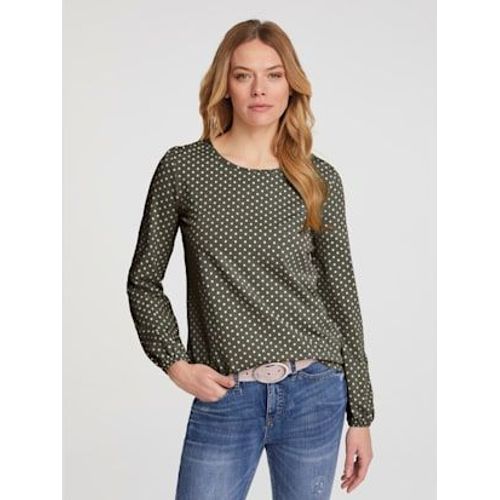 T-Shirt  Manches Longues Superbe Motif  Pois - Linea Tesini - Olive Fonc
