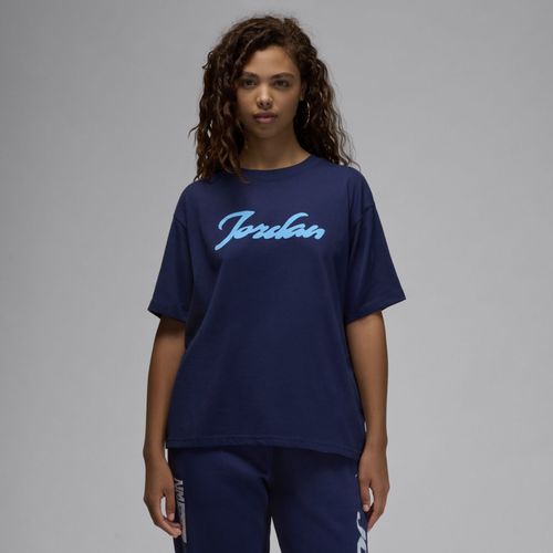 T-Shirt  Motif Jordan Pour Femme - Bleu - S (Fr 38-40)