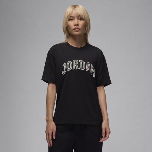 T-Shirt  Motif Jordan Pour Femme - Noir - Xs (Fr 34-36)