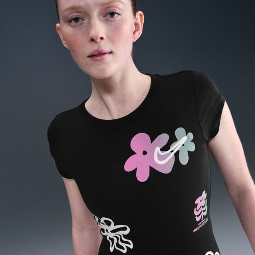 T-Shirt Ajust  Manches Courtes Et Motif Nike Sportswear Pour Femme - Noir