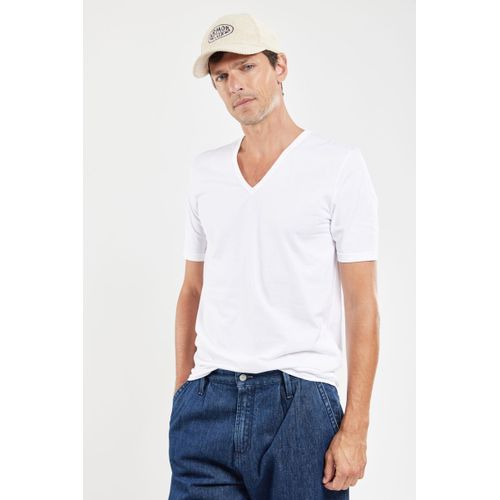 T-Shirt Col V - Coton Lger Issu De L Agriculture Biologique
