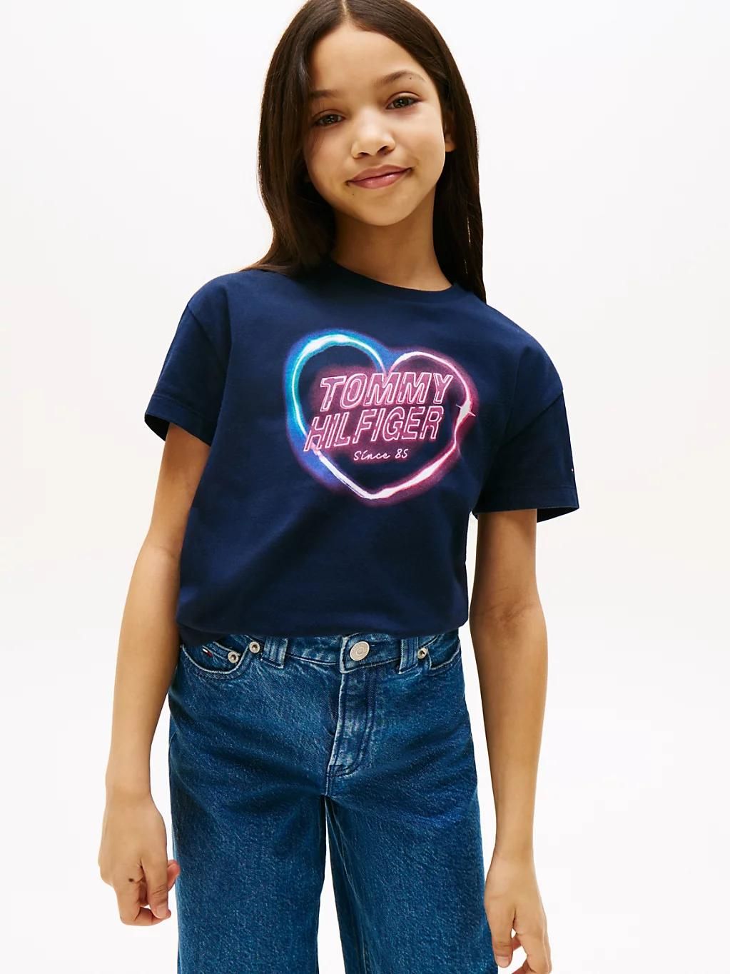 T-Shirt Dcontract  Imprim C?ur Photo Print Relax Tee/Dark Blue - 104 Cm