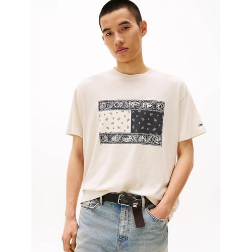 T-Shirt Dcontract  Logo Motif Cachemire Tjm Rlx Paisley Flag Tee Ext/Newsprint Beige - Xs