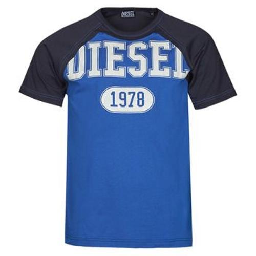 T-Shirt Diesel T-Raglen Bleu