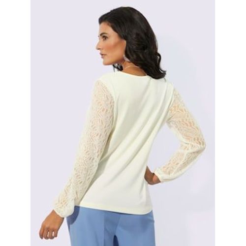 T-Shirt En Dentelle Qualit Viscose Douce - Creation L - Couleur Ivoire