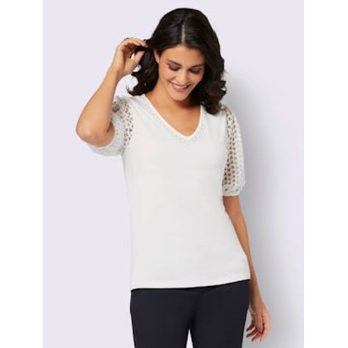 T-Shirt En V Viscose - Creation L - cru