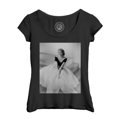 T-Shirt Femme Col Echancr Grace Kelly Actrice Photo De Star Clbrit Vieux Cinma Original 3