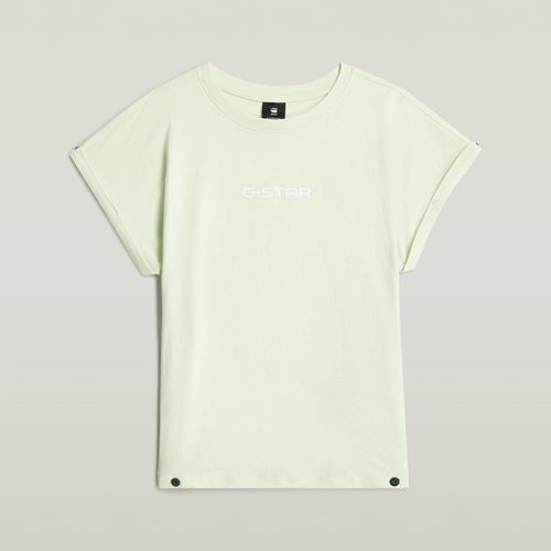 T-Shirt Fille Loose Crop Riveted - Vert - Fille