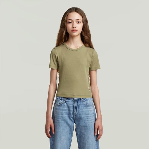 T-Shirt Fille Slim Crop - Vert - Fille