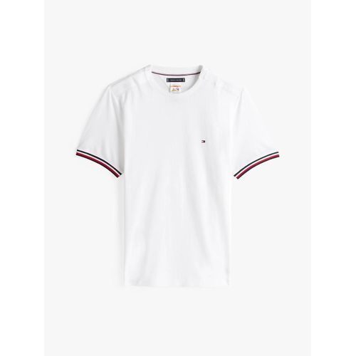 T-Shirt Global Stripe Adaptive Adp Global Stripe Cuff Tee/White - Xxxl