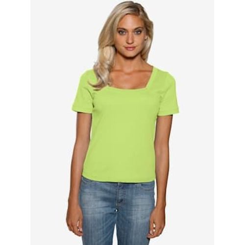 T-Shirt Grande Encolure Carre - Linea Tesini - Vert Kiwi