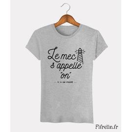 T Shirt Gris Chine Pour Homme Citation Le Mec Sappelle On Il A Un Phare Asterix Et Obelix Mission Cleopatre Rakuten