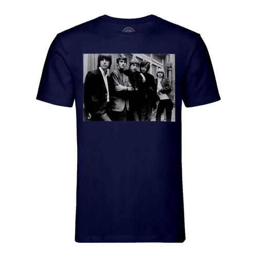 T-Shirt Homme Col Rond The Yardbirds Photo Vintage Eric Clapton Jimmy Page Rock 70's