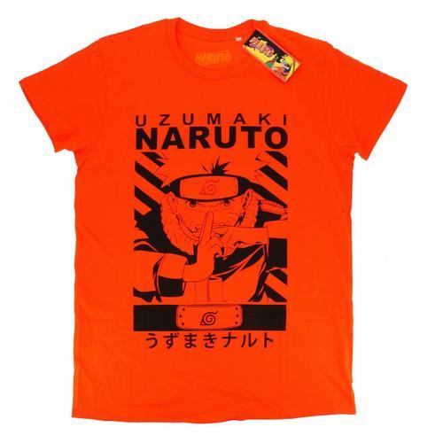 T-Shirt Homme - Naruto - Uzumaki Naruto - Orange - Taille L