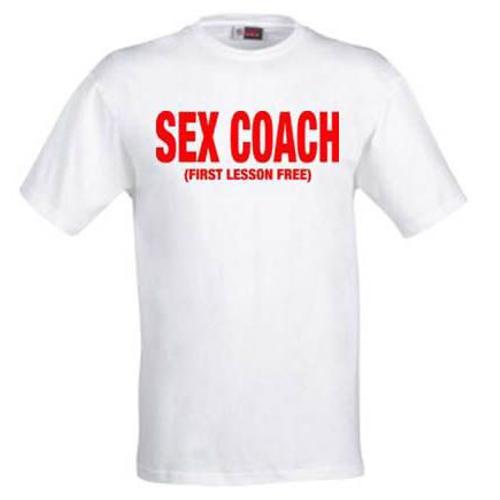 T-Shirt Humour Sex Coach Pour Homme (Existe Pour Femme)
