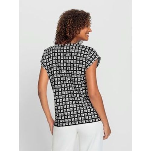 T-Shirt Imprim Pur Coton - Collection L - Noir-cru Imprim