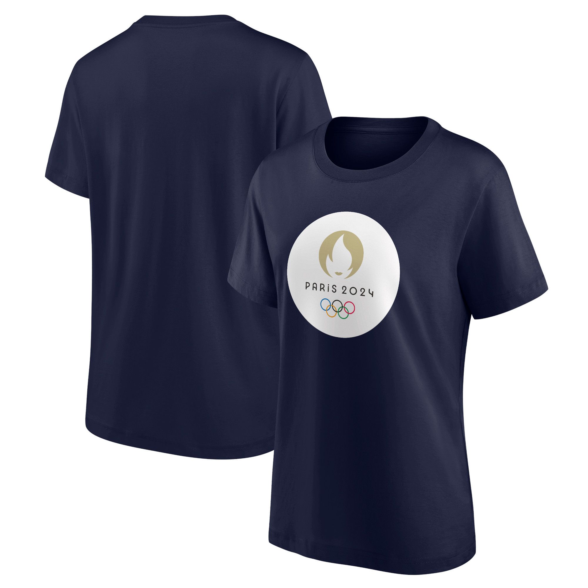 Tshirt logo Jeux Olympiques de Paris 2024 Marine Femme Rakuten