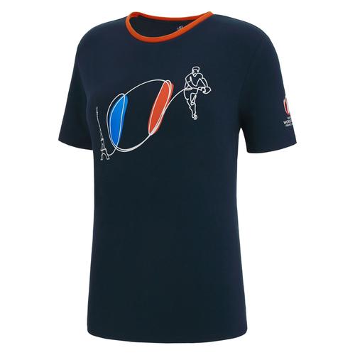 T-Shirt Macron Femme Rugby France World Cup 2023 Officiel