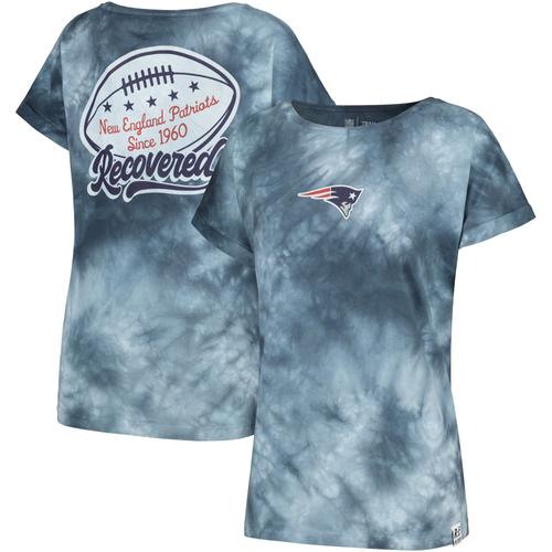 T-Shirt Nfl New England Patriots Blue Tie-Dye Boyfriend - Femme