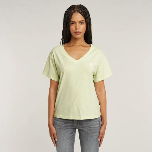 T-Shirt Open V-Neck Relaxed - Vert - Femmes