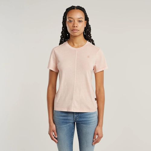 T-Shirt Overdyed Front Seam - Rose - Femmes