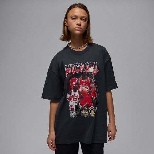 T-Shirt Oversize  Manches Courtes Et Motif Jordan Pour Femme - Noir - S (Fr 38-40)