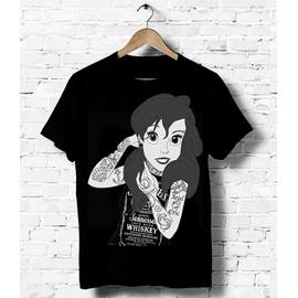 T-Shirt Noir pour Homme Disney Ariel Punk Tattoo 
