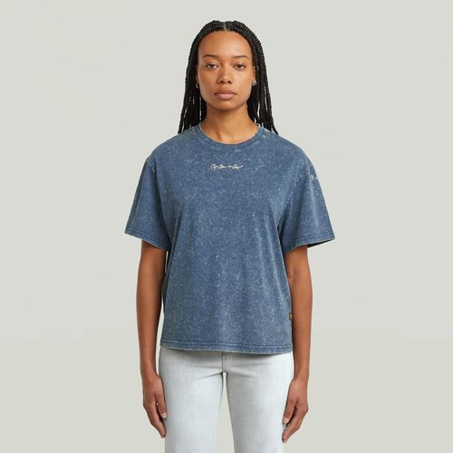 T-Shirt Washed G-Script - Bleu Moyen - Femmes