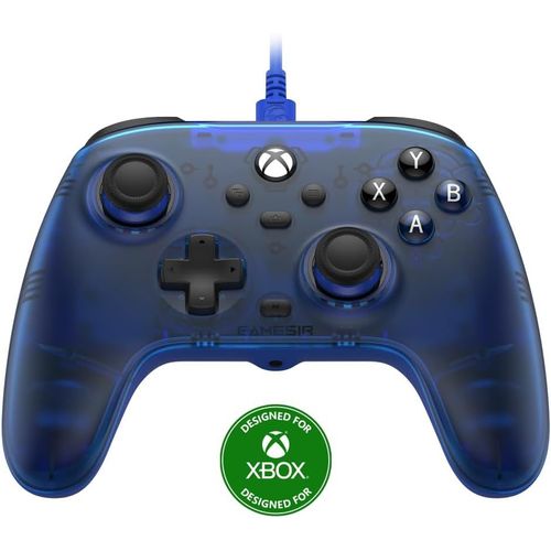 T7 Manette Filaire Pour Xbox Series X|S, Xbox One Et Windows 10/11, Manette De Jeu Plug And Play Avec Joysticks  Effet Hall/Dclencheur Hall, Prise Audio 3,5 Mm  Bleu