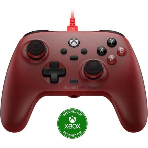 T7 Manette Filaire Pour Xbox Series X|S, Xbox One Et Windows 10/11, Manette De Jeu Plug And Play Avec Joysticks  Effet Hall/Dclencheur Hall, Prise Audio 3,5 Mm  Rouge