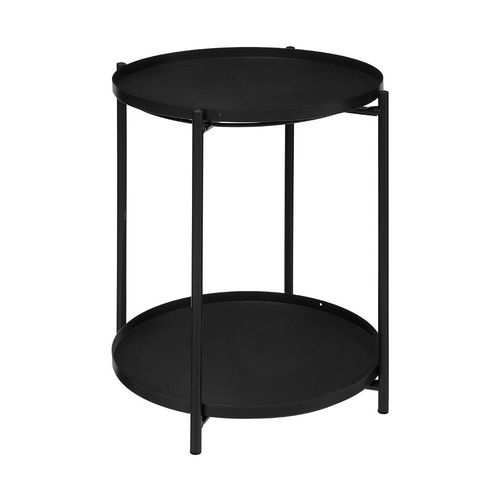 Table  Caf 2 Plateaux Coloris Noir H 52 Cm