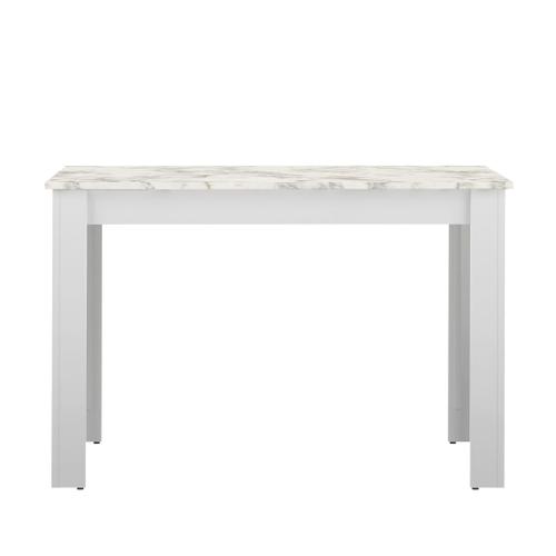 Table Nice Blanc Et Marbre 110 X 70 - Symbiosis